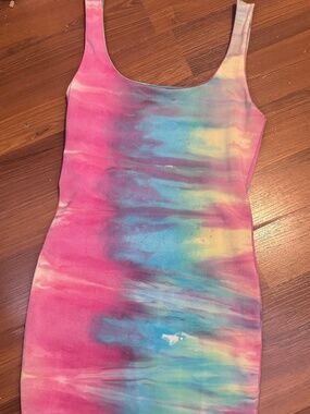 2005 Brazen Hussy Rainbow Mini Dress(S/M)